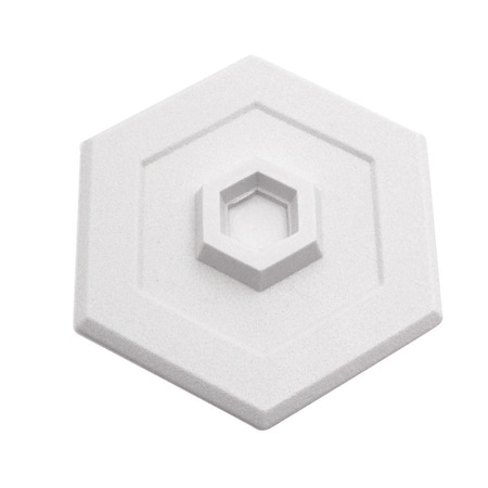 PRIME-LINE SHIELD WALL 5""HEXAGON WH U9275